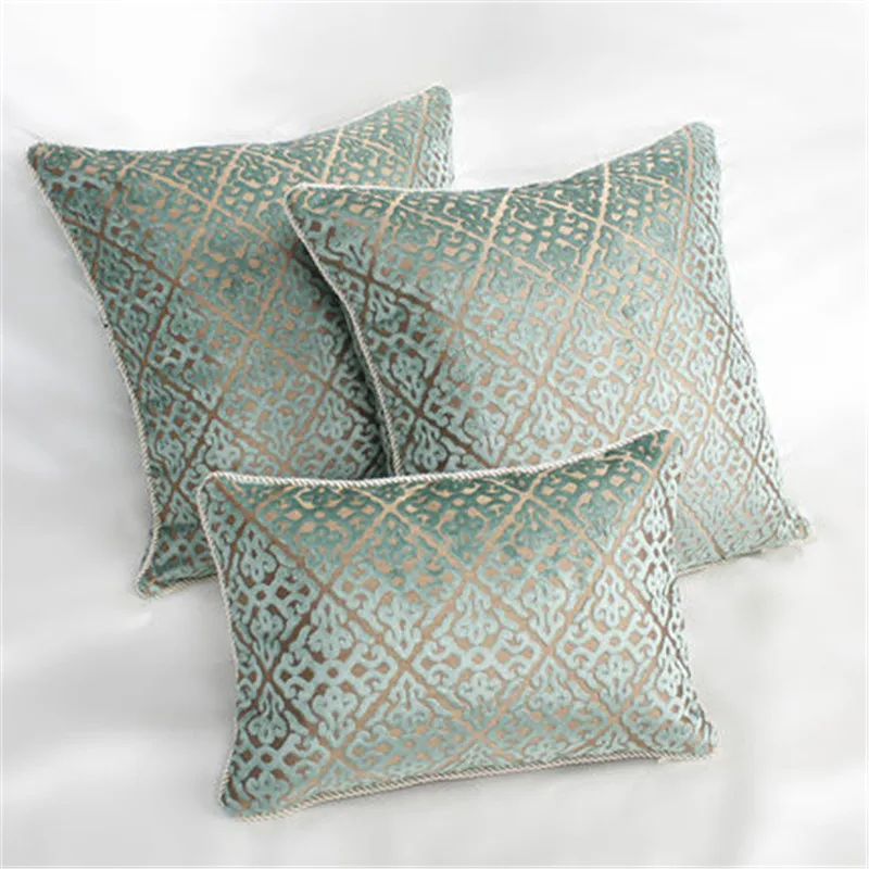Luxury green Chinese cut velvet fabric Cushion Cover Pillowcase Sofa/Car Cushion /Pillow  Home Textiles supplies