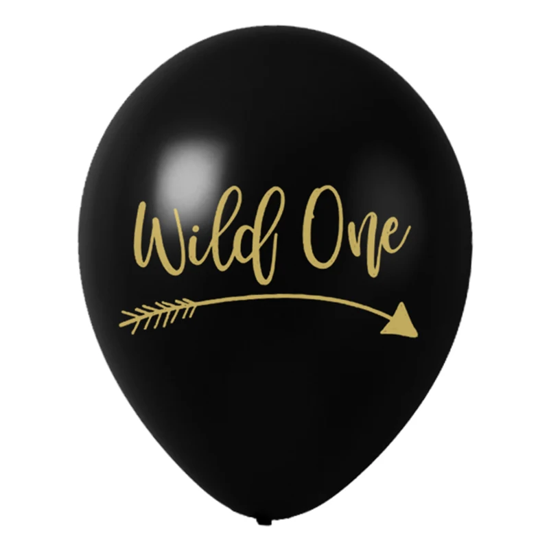 10 шт. дюймов и надписью Wild One из латекса с золотыми буквами воздушные шары для