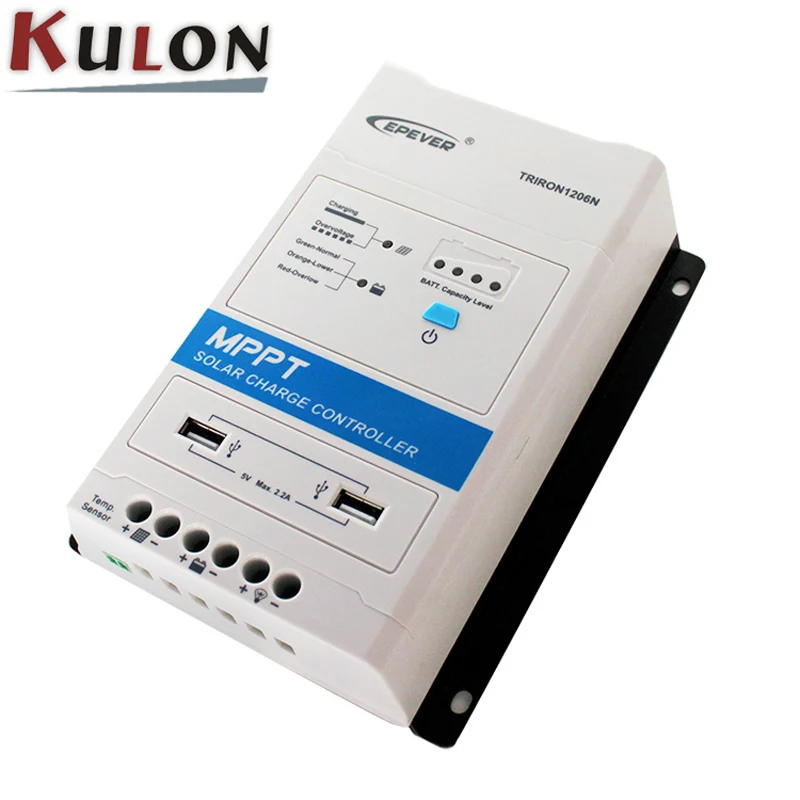 EPever TRIRON1206N (без модулей) 130 Вт/12 в 260 Вт/24 В 10A MPPT Контроллер заряда солнечной батареи