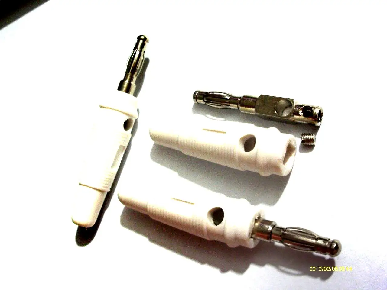 50 шт. белые 4 мм банановые штекерные разъемы|connector 4mm|connector plugconnector banana |
