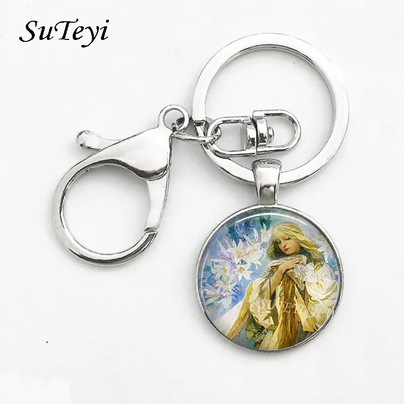 SUTEYI новейший Хрустальный брелок уникальная Фея подвеска Alphonse Fly стеклянный для