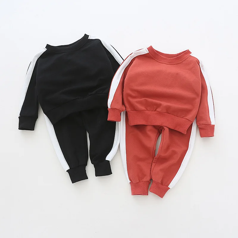 Autumn winter boys girls fashion cotton sports suits kids long sleeve pullover +pants 2pcs sets children clothing 1-5Y | Детская одежда