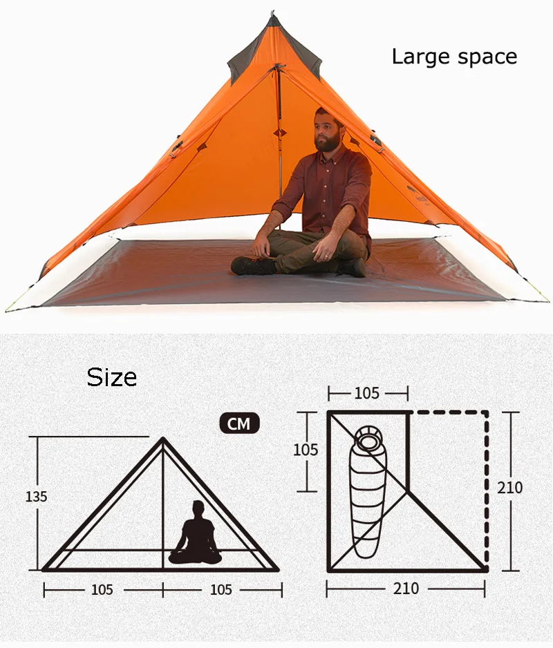 Naturehike Minaret туристический тент ультра-Светильник палатки для одного человека с ковриком NH17T030-L