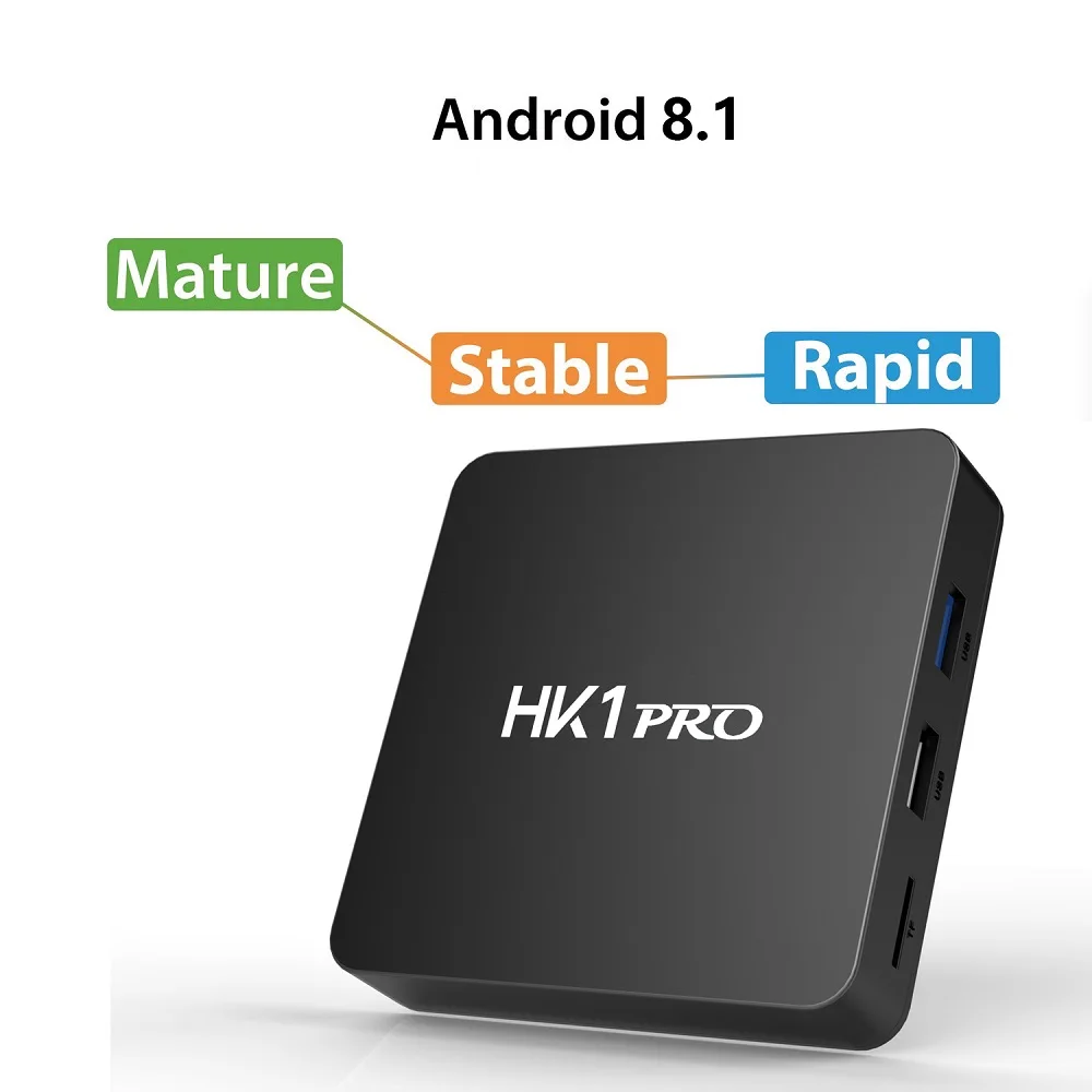Умная ТВ приставка DDR4 4 Гб ОЗУ 64 ГБ 4K Android 8 1 HK1 PRO четырехъядерный Amlogic S905X2 2 ГГц и 5