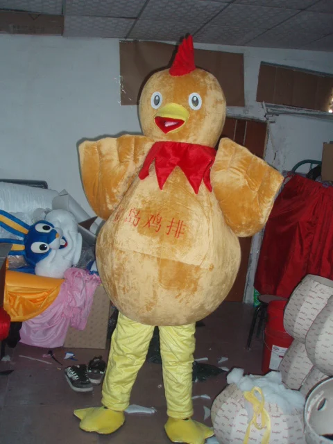 

High quality Cock chicken Mascot Costume Plush Fancy Outfit for Halloween party costumes Free Shipping