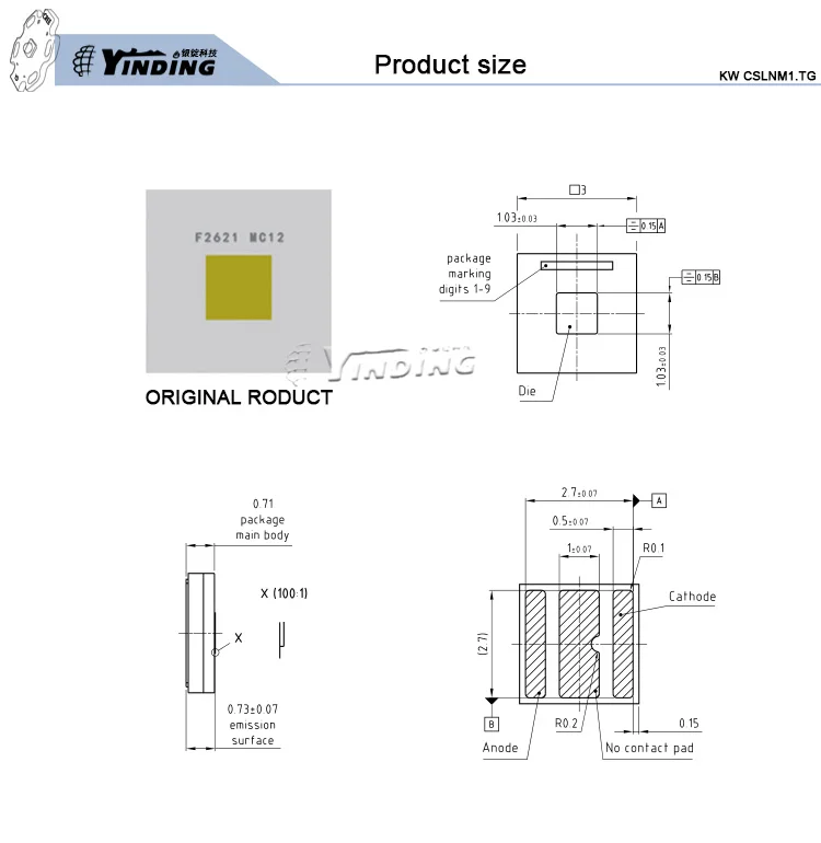 5 шт. OSRAM KW CSLNM1.TG 10 Вт Высокая мощность Светодиодная Вспышка светильник источник 6500 к холодный белый светильник проектор сценический светильник фитиль
