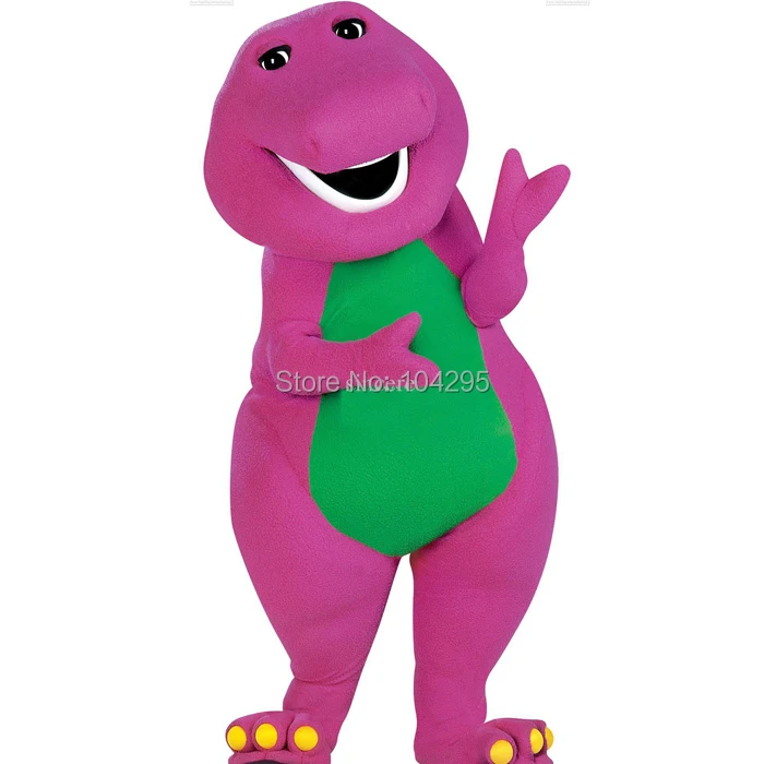 Ohlees Высокое качество для взрослых Barney мультфильм талисман костюмы на Размер