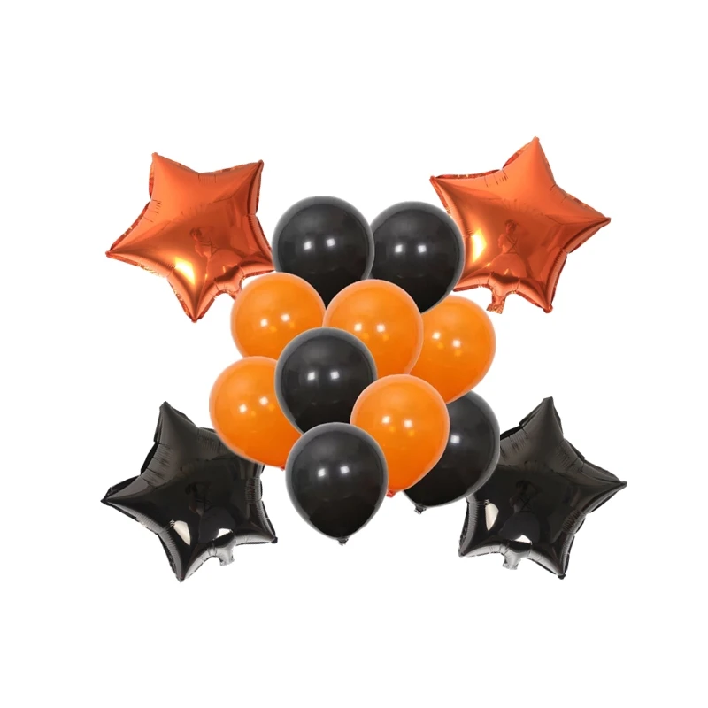

Black Orange Balloon Set DIY Halloween Party Decorations 18inch Foil/12inch Latex Ballons Birthday Party Supplies Home Decor