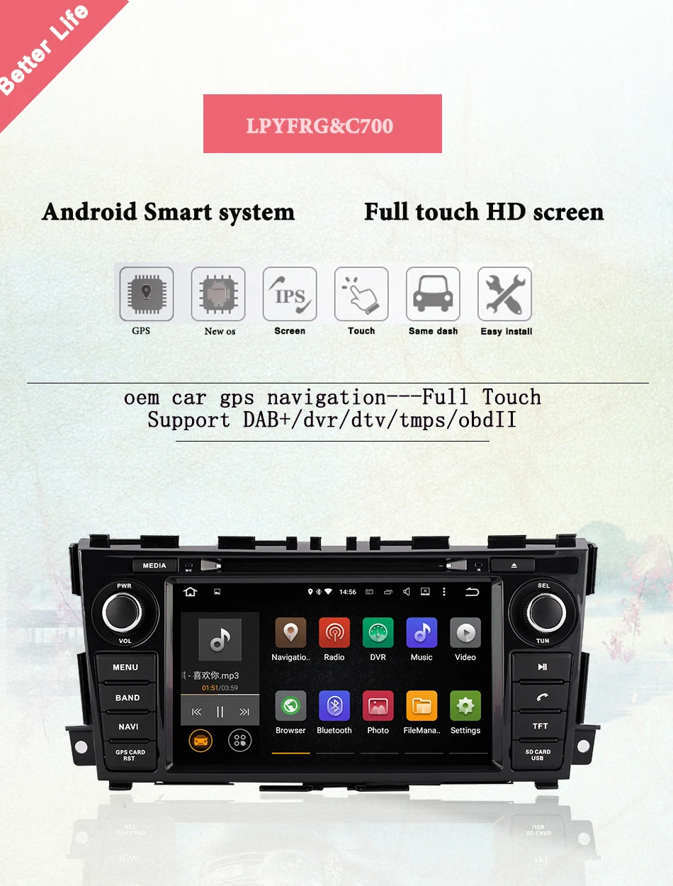 Android 9,0 автомобильный dvd-плеер для NISSAN Teana Altima Автомобильный gps NAVI навигационная система Радио Стерео Dvd BT AUX HD