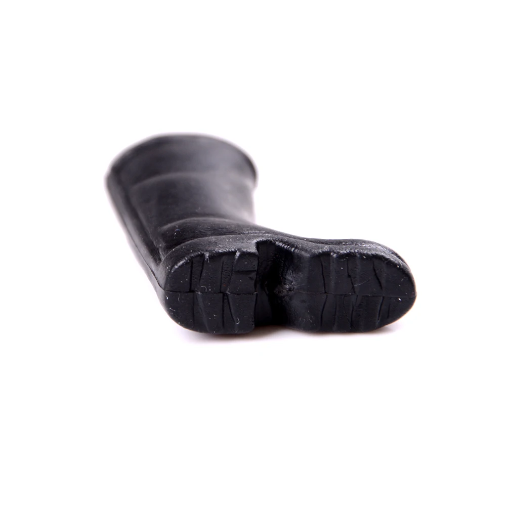 Черные резиновые сапоги для дома и сада кукольный домик 1/12 вспомогательная обувь