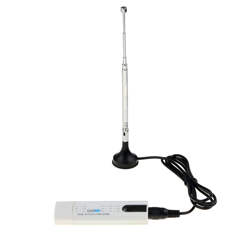 Kebidumei USB ТВ палка ТВ приемник Цифровой спутниковый DVB T2 тюнер HD для DVB-T2/DVB-C/FM/DAB с антенной дистанционного управления
