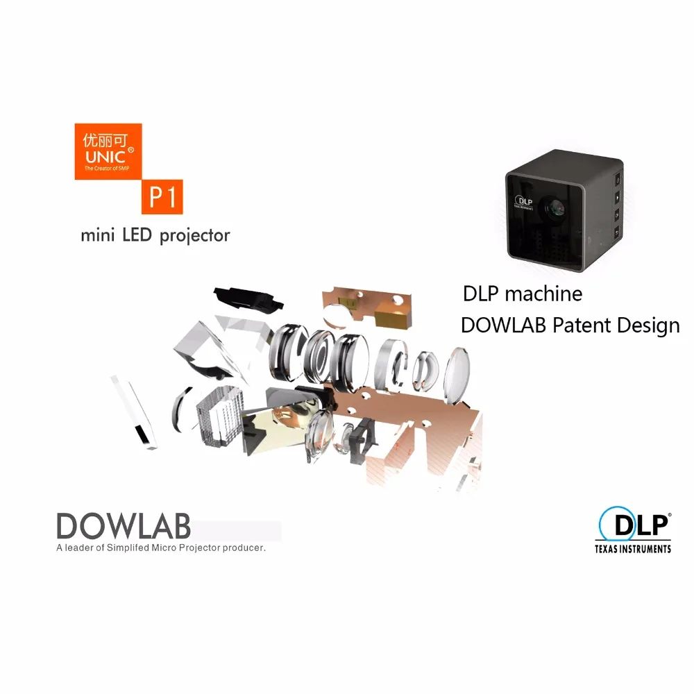 Новое поступление 1 шт. Многофункциональный DLP Переносной Дуновение Micro Smart Beam
