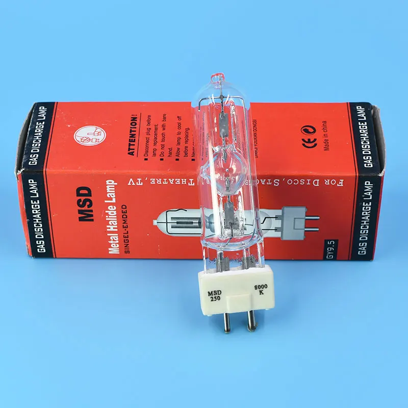 10 шт./лот MSD250W/2 MSD 250W 8000K GY9.5 металлическая галогенная лампа для сцены Подвижная