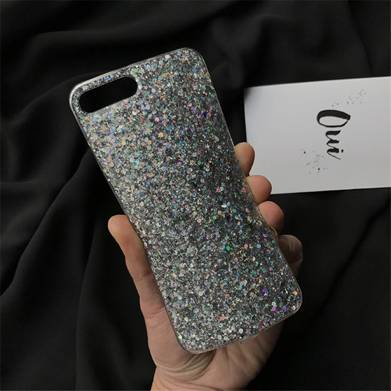 For iPhone X 10 Simple Ultrathin Shine Bling Scale Case 5 5S SE 6 6s Plus 7 8 Back Soft Tpu Silicon | Мобильные телефоны и