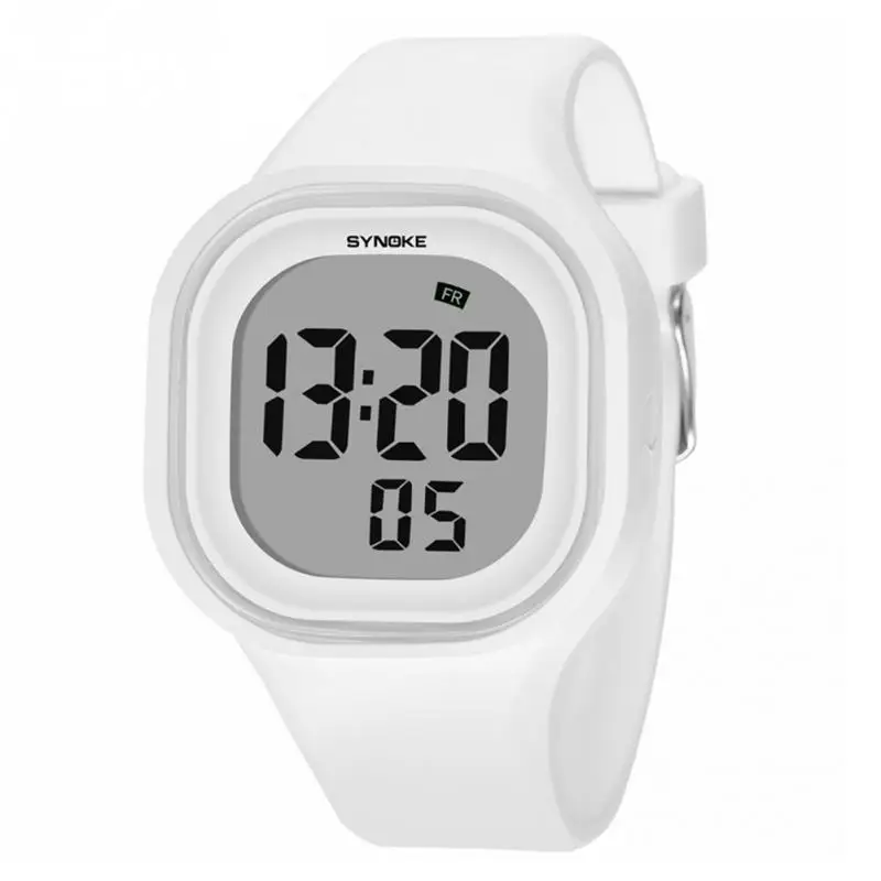 Спортивные светодиодные часы для девочек таймер водонепроницаемые силиконовые