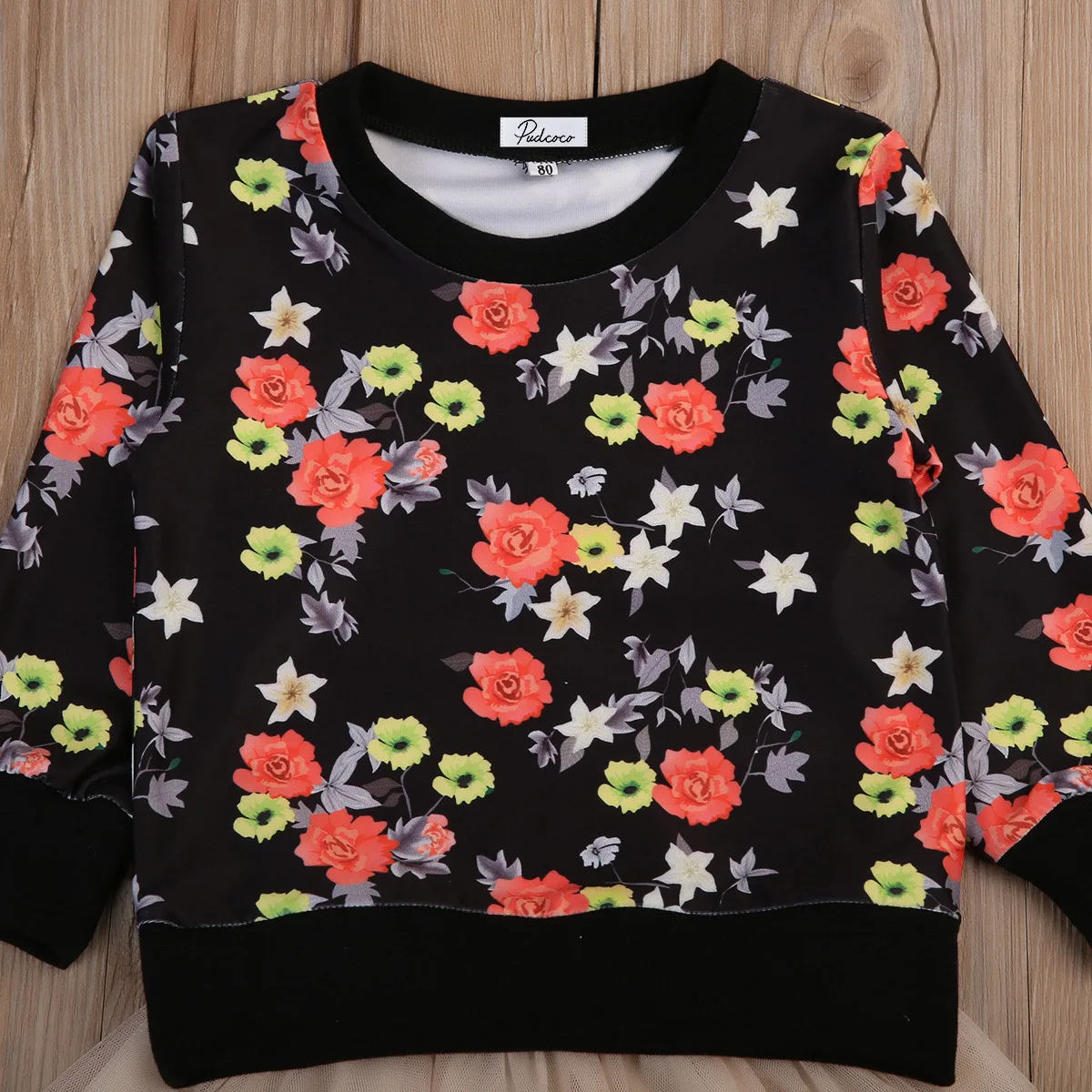 2 предмета рубашка с длинными рукавами и цветочным рисунком для маленьких