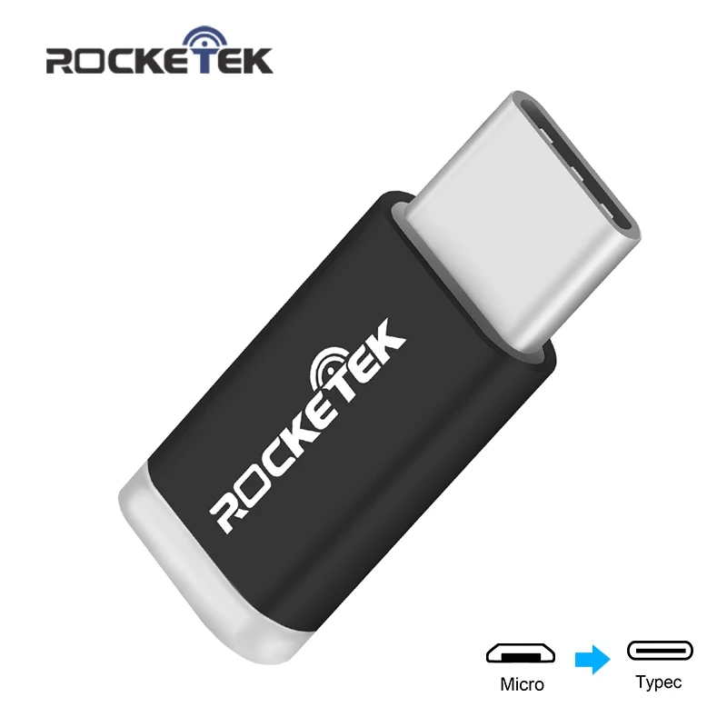 Rocketek Micro USB к type c OTG Алюминиевый адаптер телефон type-c аксессуары мужской разъем для