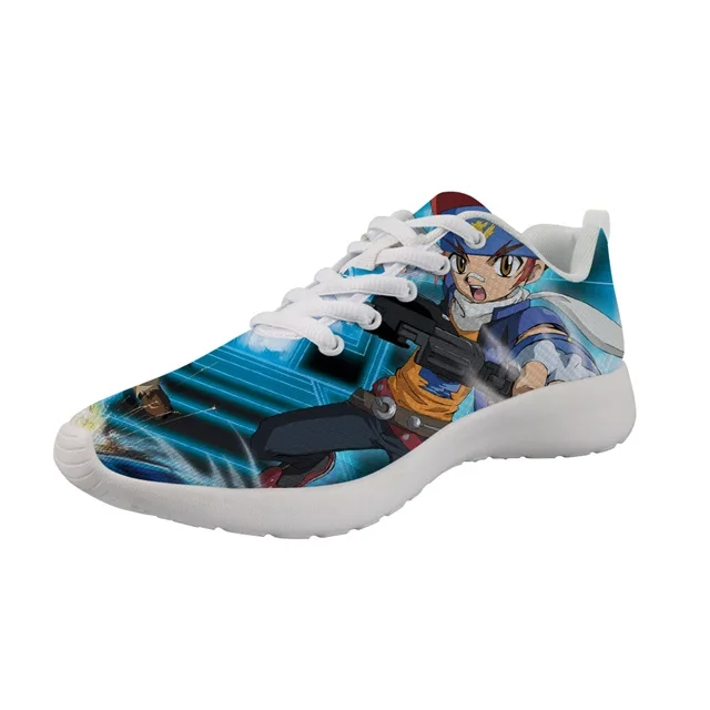 HM5002Z42 Индивидуальные студенческие туфли на плоской подошве Beyblade Burst Evolution, мужские весенние кроссовки на шнуровке с 3D принтом аниме, мужские сетчатые повседневные туфли для мальчиков - Цвет: HM5002Z42