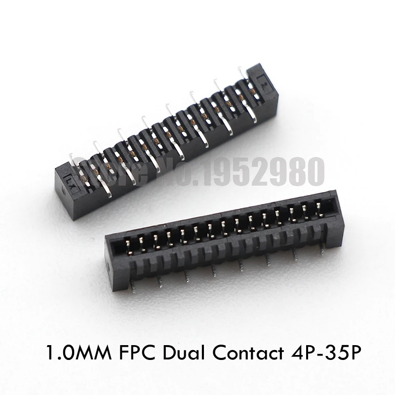 50PCS 1.0mm Pitch FFC/FFC Connector Dual Contact SMT Vertical Type Black 4 5 6 7 8 10 12 14 16 18 20 22 26 28 30 31 35 Pin | Обустройство