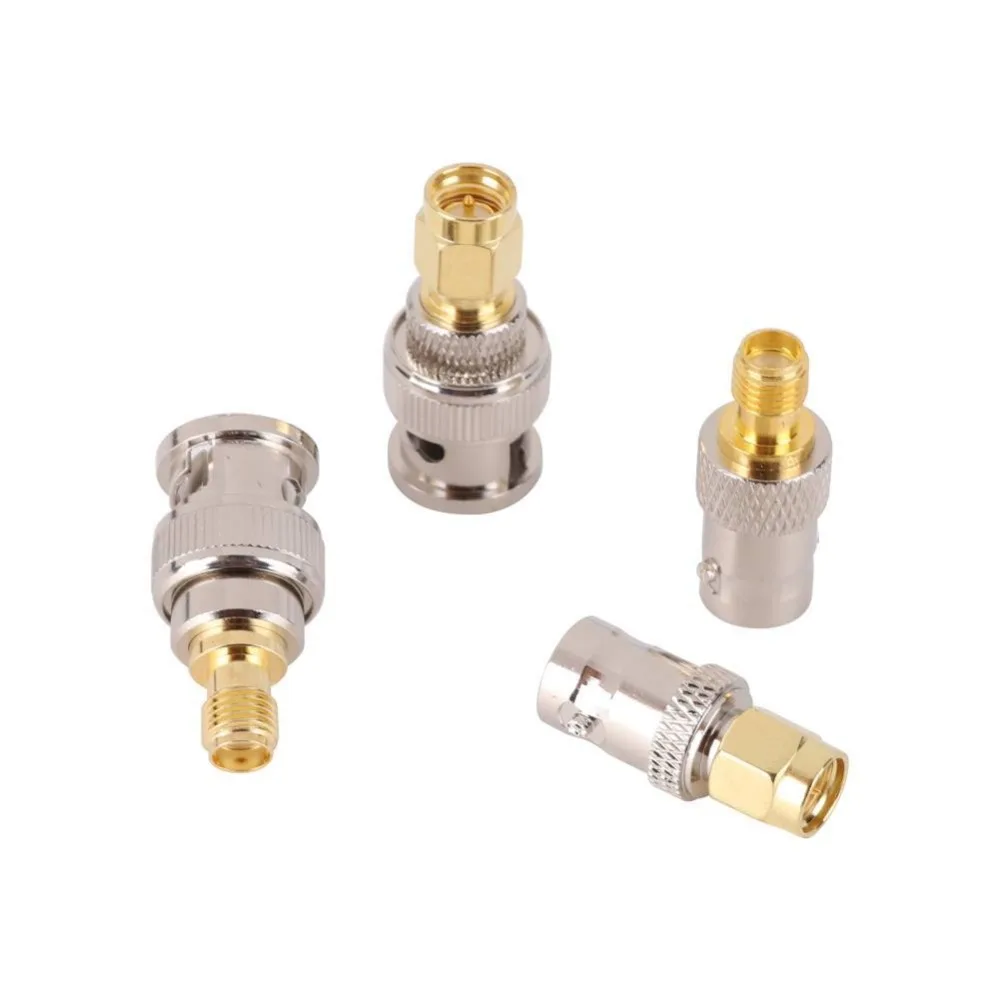 4pcs/set SMA to BNC Male Female Connector Kit Portable High Temperature Resistant RF Coaxial Adapter Converter for Computer | Электроника