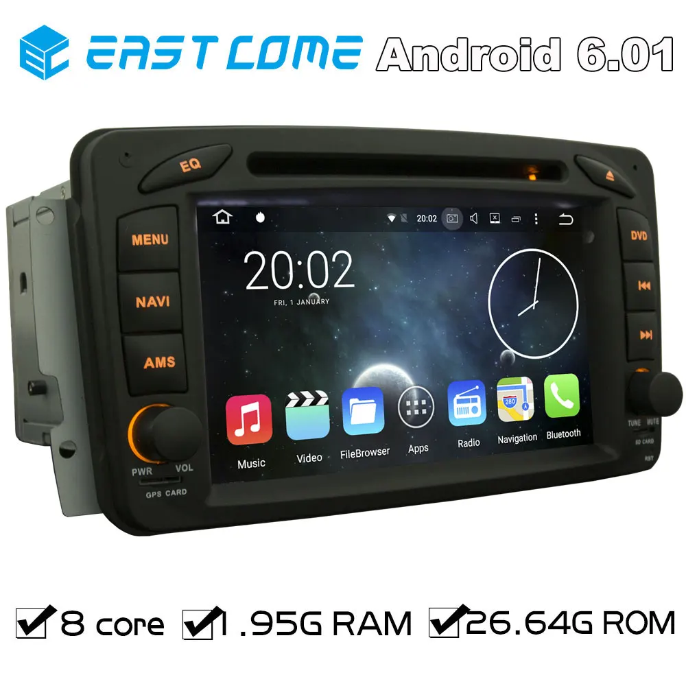Чистый Android 6 01 автомобильный DVD для MERCEDES-BENZ W203 S203 C209 W209 W163 W168 Viano Vito W639 W463 с