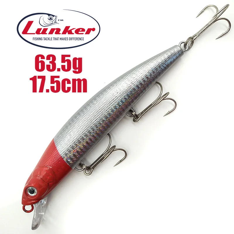 Lunker minnow 63 5 г 17 см погружающаяся морская рыболовная втулка приманка длинная
