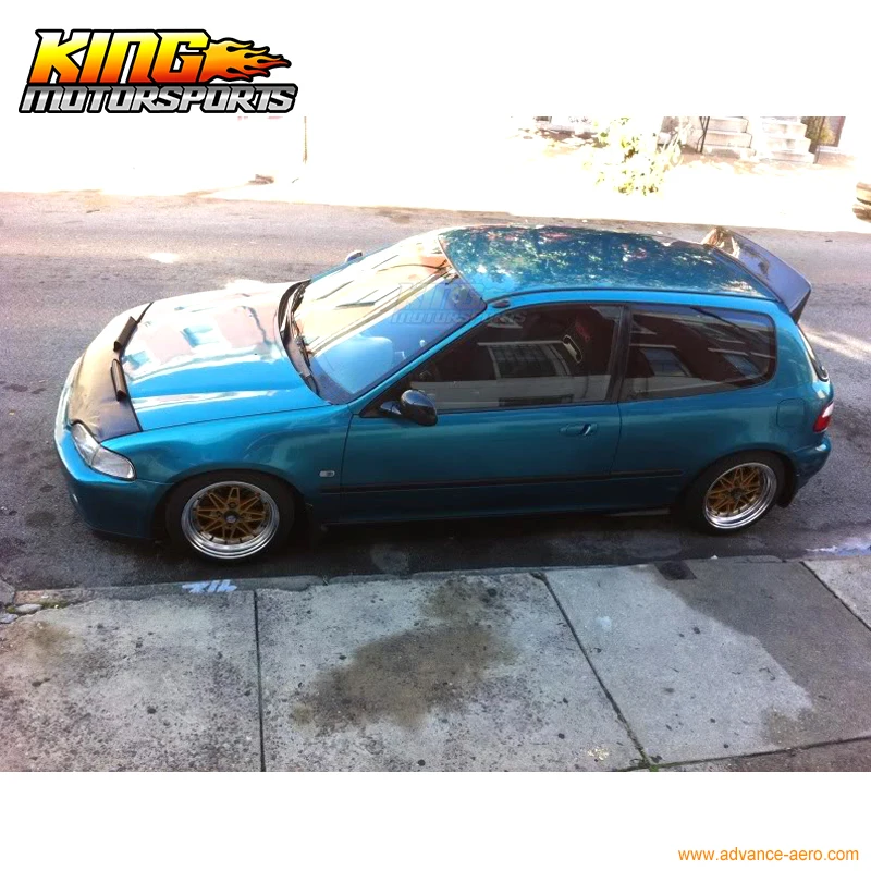 Подходит для 92-95 HONDA CIVIC 3DR хэтчбек BYS стиль спойлер на крыше крыло ABS
