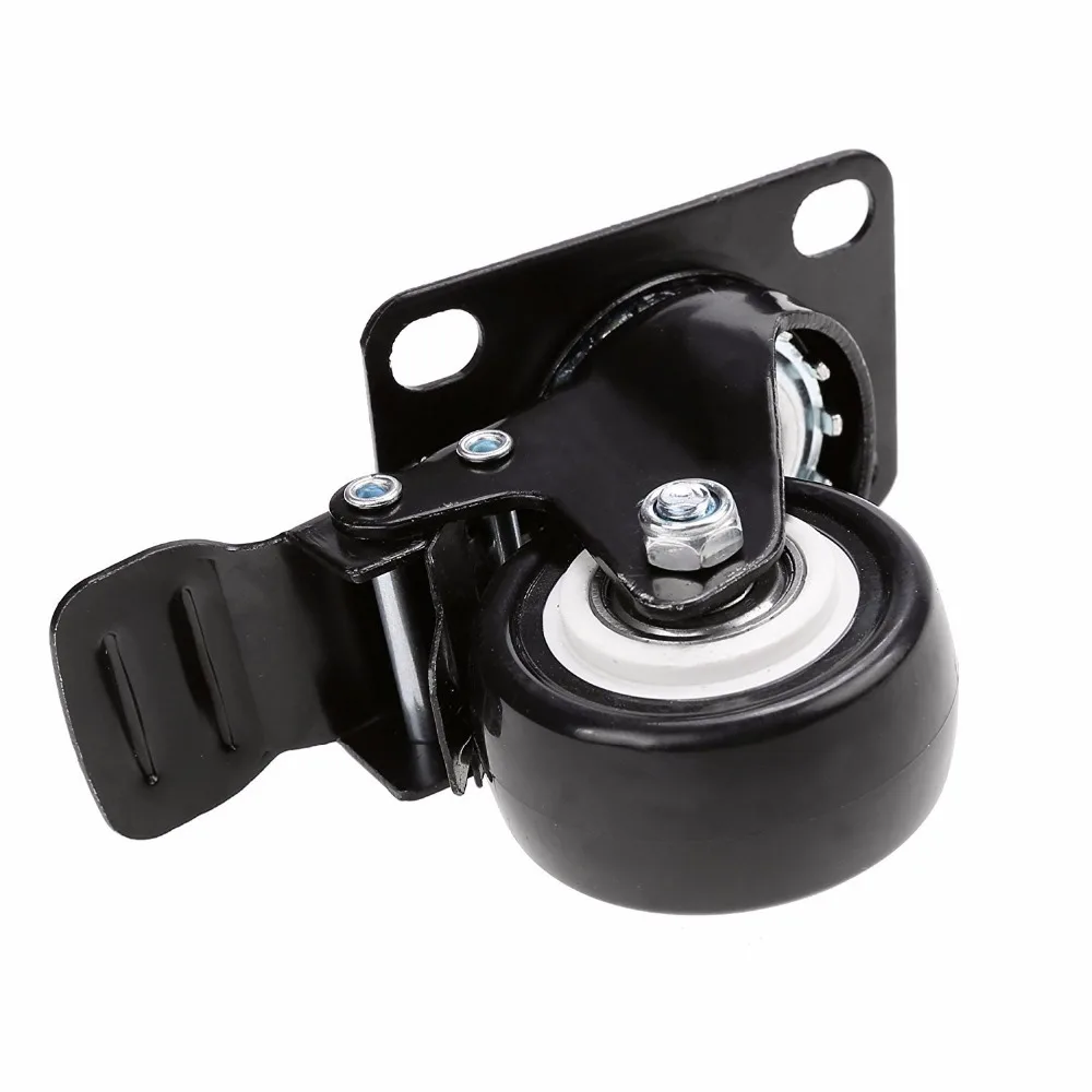 2 ''поворотные ролики колеса 4 шт ПУ резиновые поворотные с 360 градусов каждый