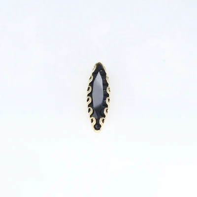 black 4x15mm 20 шт./пакет лошадиный глаз Форма стекло с украшением в виде кристаллов на шнуровке коготь стразы с плоской задней стенкой, Золотая база sew On Stone для Diy/Костюмы аксессуары - Цвет: black