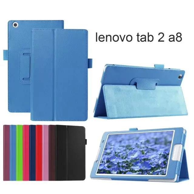Тонкий 2-folder Folio Stand из искусственной кожи защитный чехол для Lenovo Tab 2 A8 планшета с