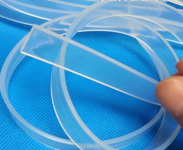 Прозрачная резиновая уплотнительная лента пищевой силикон 5 х20 мм 1