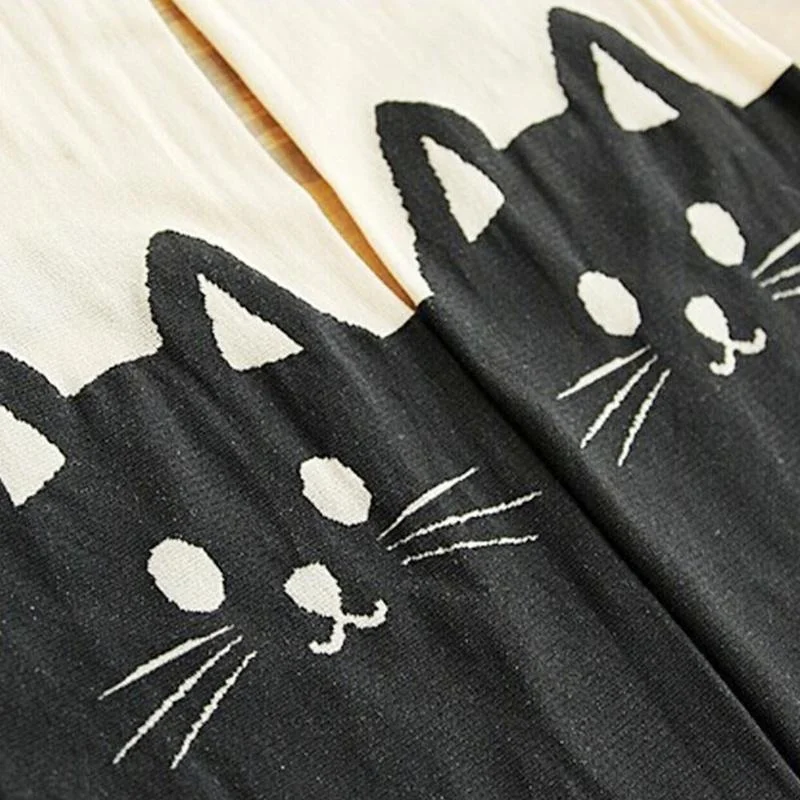 Women's stockings Cute long socks 3D Cartoon Animal Cat Pattern Thigh Stockings Over Knee High knee socks