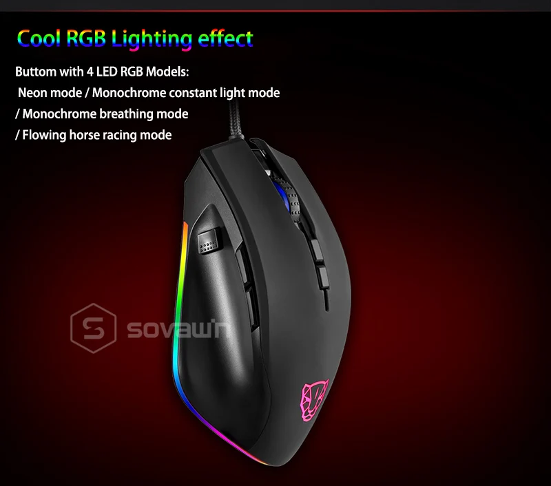 Motospeed V80 игровая мышь Проводная RGB профессиональная геймерская мышь USB 3D с силикагелем подставка для запястья коврик для мыши для компьютера ПК ноутбука