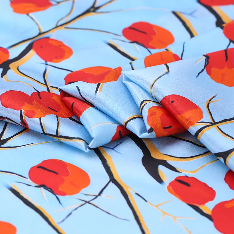 

108cm silk stretch satin fabric meter 19mm digital inkjet silk fabric satin shirt dress print fabric wholesale silk cloth
