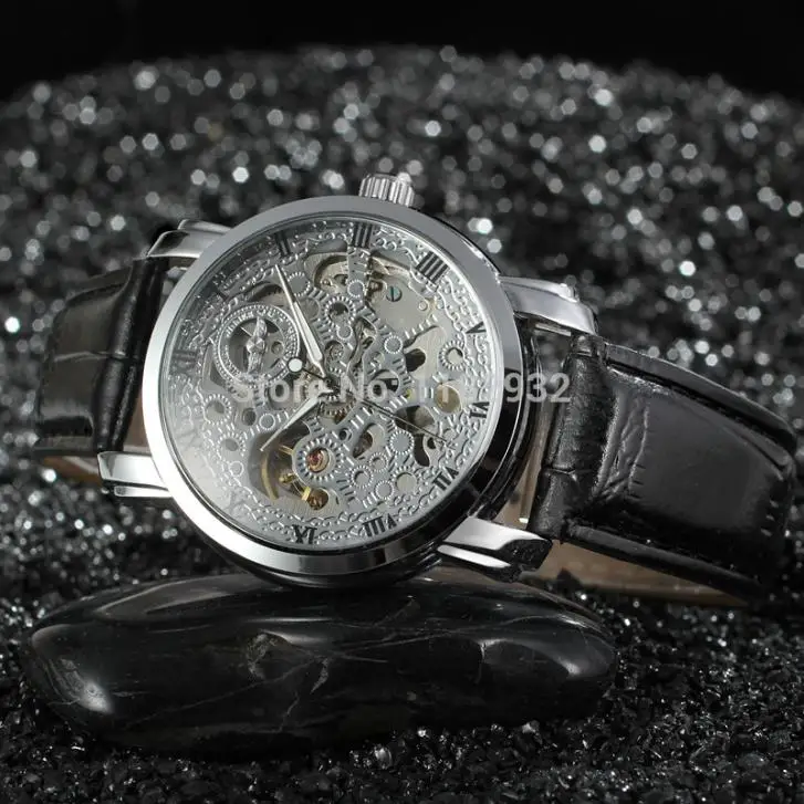 Мужские автоматические часы-скелетоны WRG8078M3S1 серебристого цвета с черным