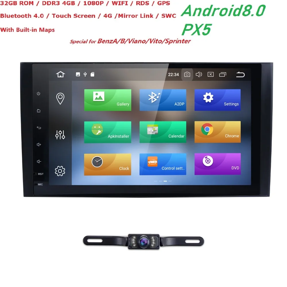 Android 8 0 Авторадио 9 дюймов автомобильные мультимедиа для Mercedes Benz sprinter Vito W639 Viano B200