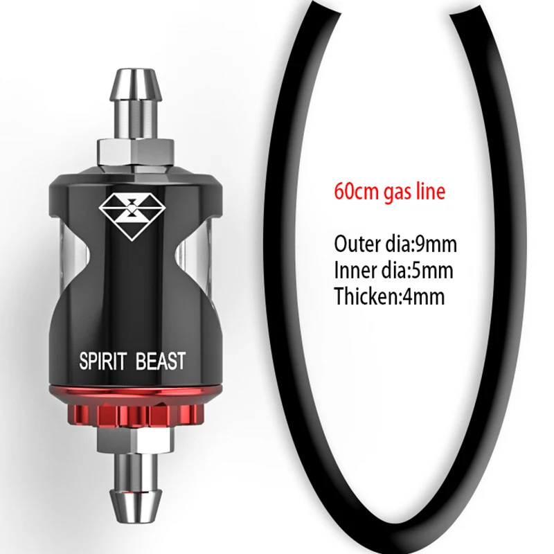 Xijia Motorcycle Gas Filter Oil Filt Universal Fuel Cleaner Magnet Stainless Steel Copper Scooter Dirt Bike | Автомобили и