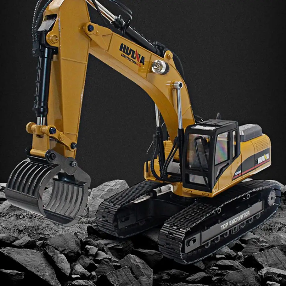 HUINA 1580 RC экскаватор игрушки 2,4G 1/14 23 канала 3 в 1 RC электрический строительный экскаватор инженерные транспортные средства Игрушки для мальчиков