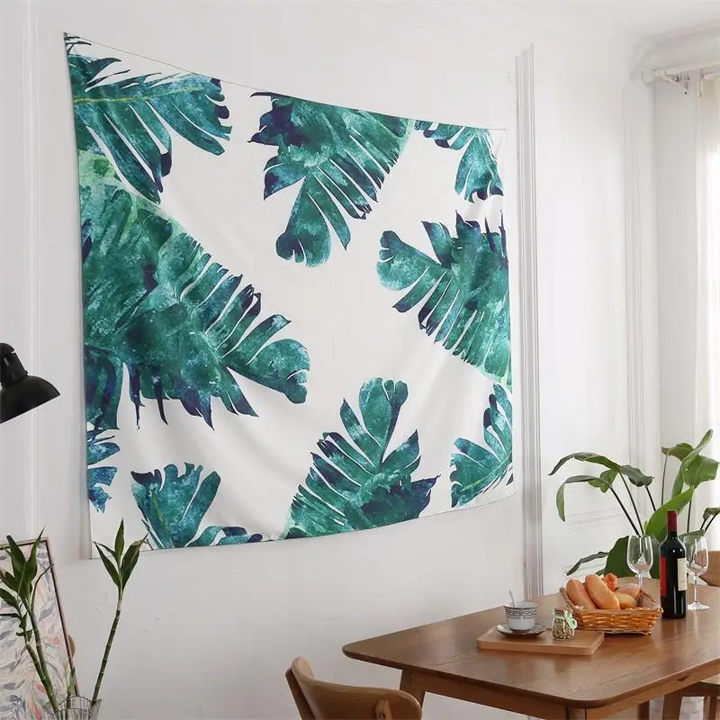 130cmx150cm Banana Leaf Tapestry Plant Nordic Wall Hangs Bedroom Sofa Background Beach Towel Blanket Home Room Decoration | Дом и сад