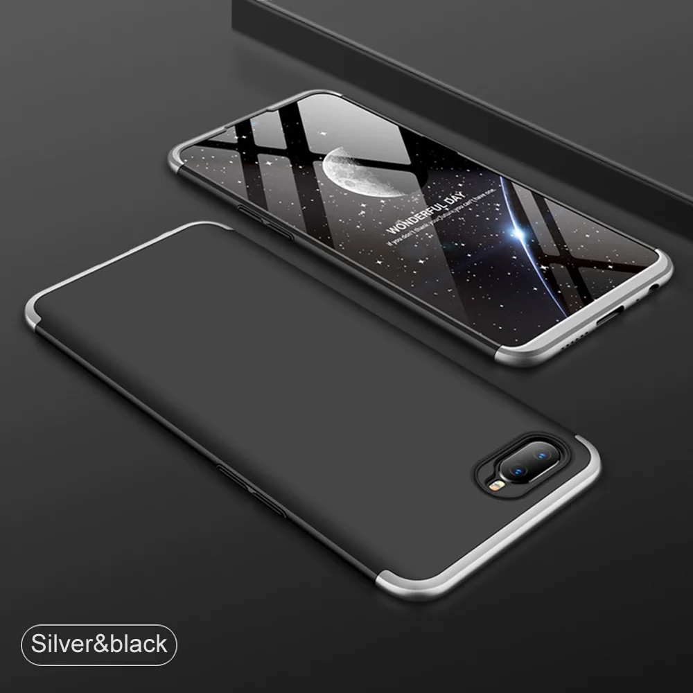 Для OPPO RX17 Neo 3 в 1 полноразмерный защитный армированный чехол с закаленным стеклом