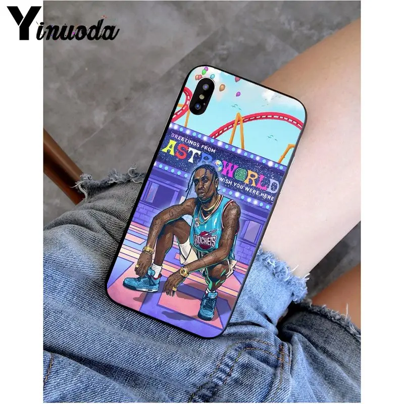 Yinuoda с изображением Трэвиса Скотта astroworld TPU мягкий чехол для мобильного телефона Apple iPhone 8 7 6 6S Plus X XS MAX 5 5S SE XR
