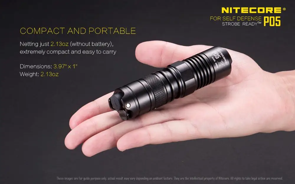 NITECORE P05 460 Люмен CREE XM-L2 U2 белый свет Шестерни правоохранительные военные ручная лампа фонарик