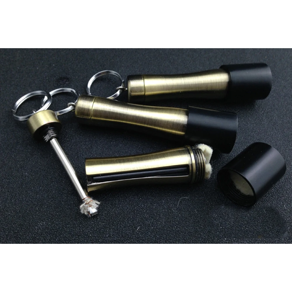 Новый Перманентный Матч зажигалка с брелоком Кемпинг пляжи Fire Starter кремневый
