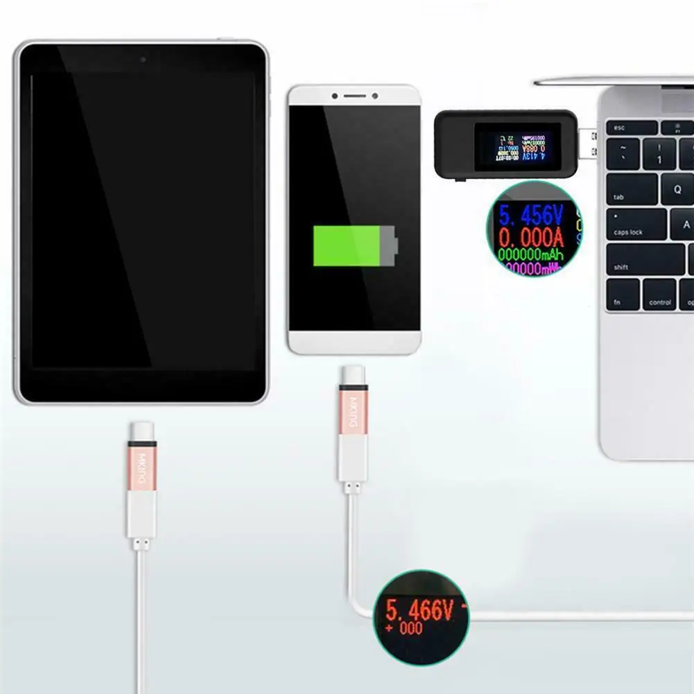 10 в 1 ЖК-цифровой USB тестер Ток Напряжение зарядное устройство вольтметр мощность