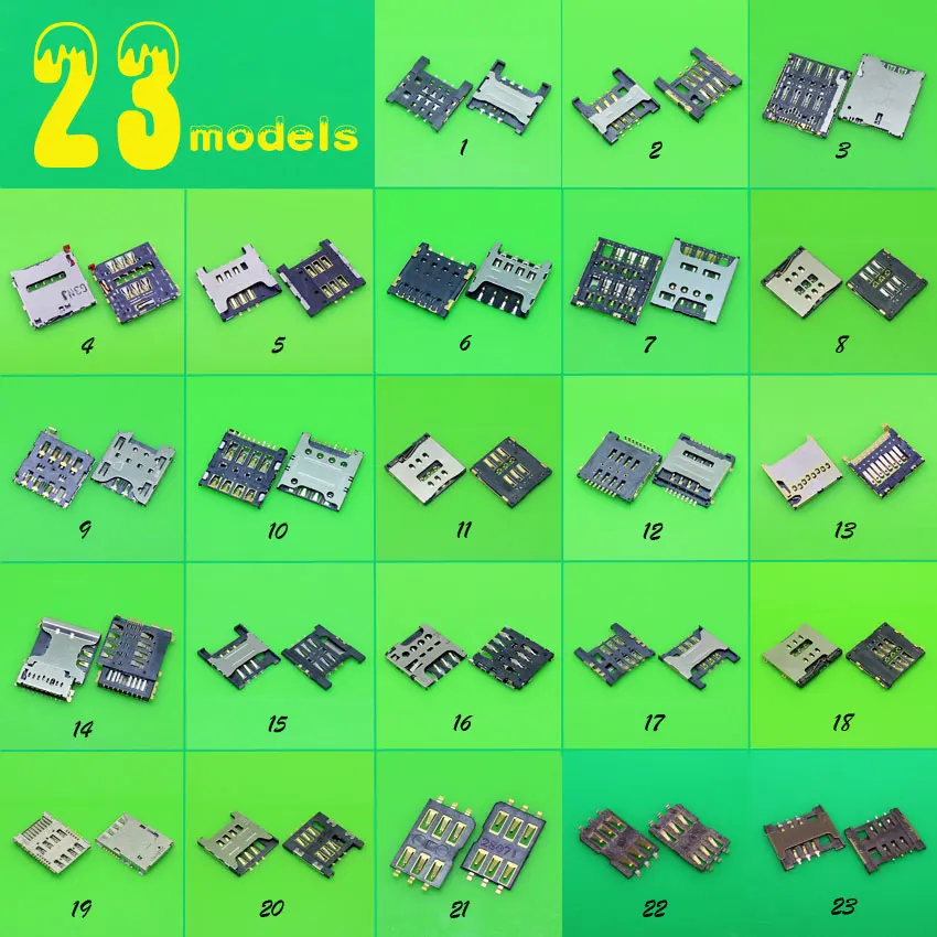 ChengHaoRan 23 модели SIM карты гнездо держатель для Samsung I8552 S5 Iphone 4g 5 дюймов Nokia 5250 LG Xiaomi HTC