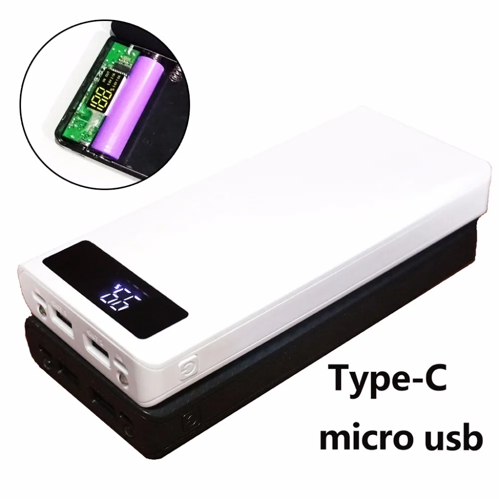 Портативный тонкий двойной USB светодиодный светильник 8x18650 батарея DIY банк питания коробка держатель для мобильного телефона