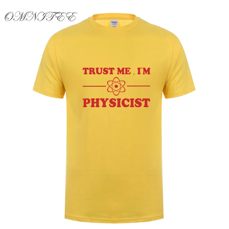 Omnitee поверь мне я физика летние топы и футболки Стиль хлопковая футболка с
