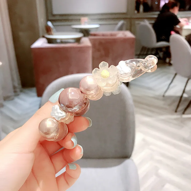 Заколки для волос в Корейском стиле девочек цветные украшения ретро с бананами