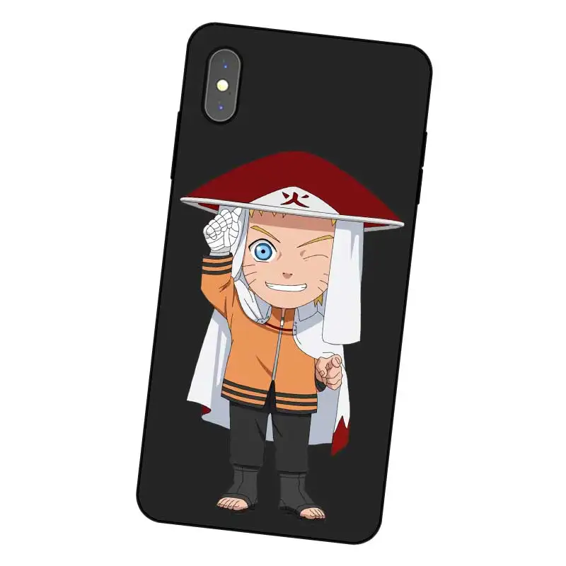 P129 Naruto Black Silicone Case Cover For Apple iPhone 11 Pro XR XS Max X 8 7 6 6S Plus 5 5S SE |