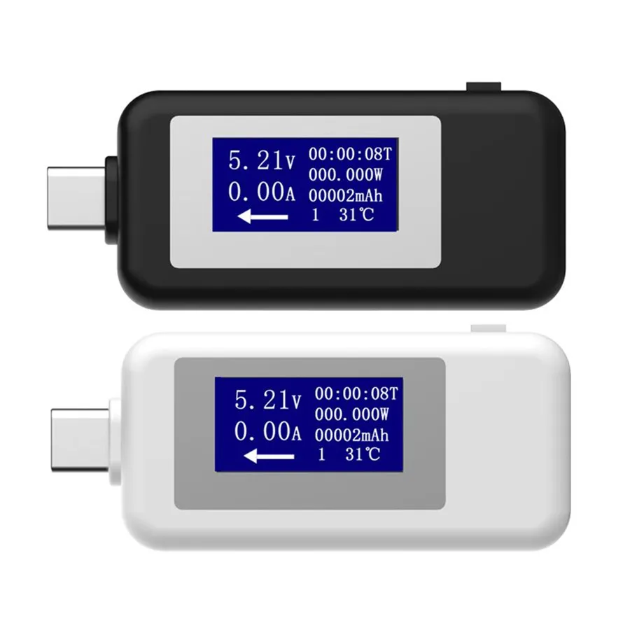 Usb тестер Type C 4 30 в напряжения тока ЖК дисплей USB зарядное устройство Тестер